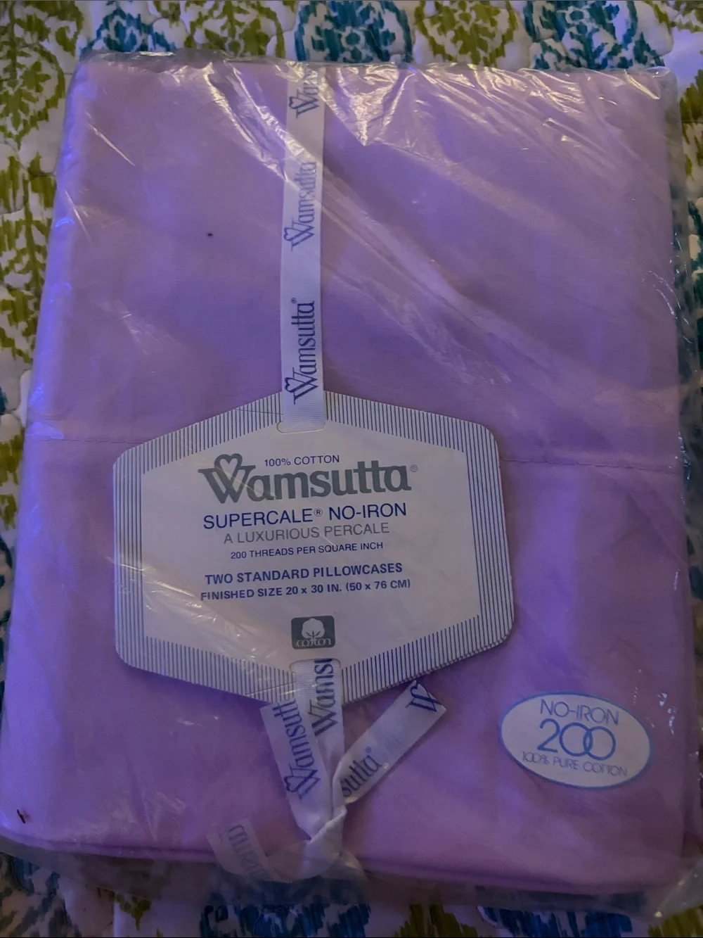 NWT Wamsutta Lavender Percale Pillowcases - Set of Two